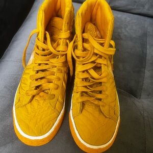 High-Top Nike Mustard Sneakers